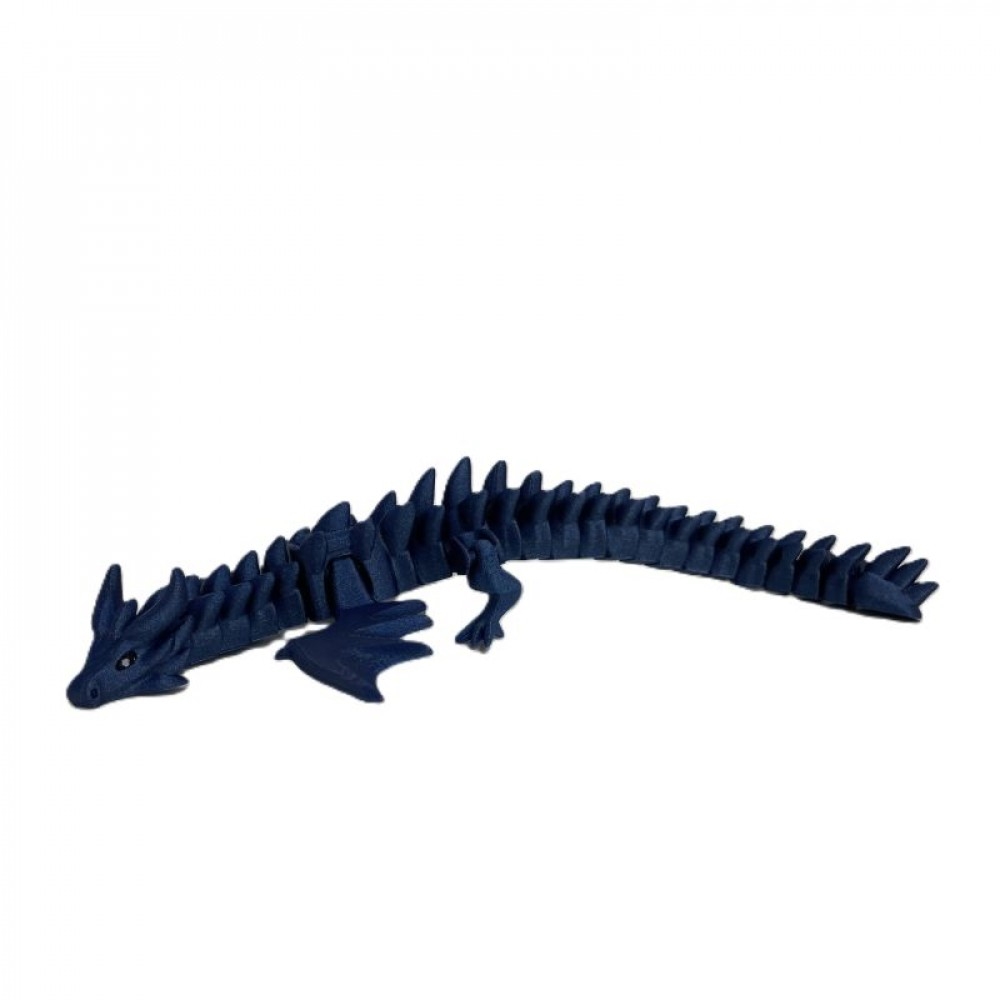 SC-105.75.735 3D Printed Sparkly Blue War Dragon Figurine