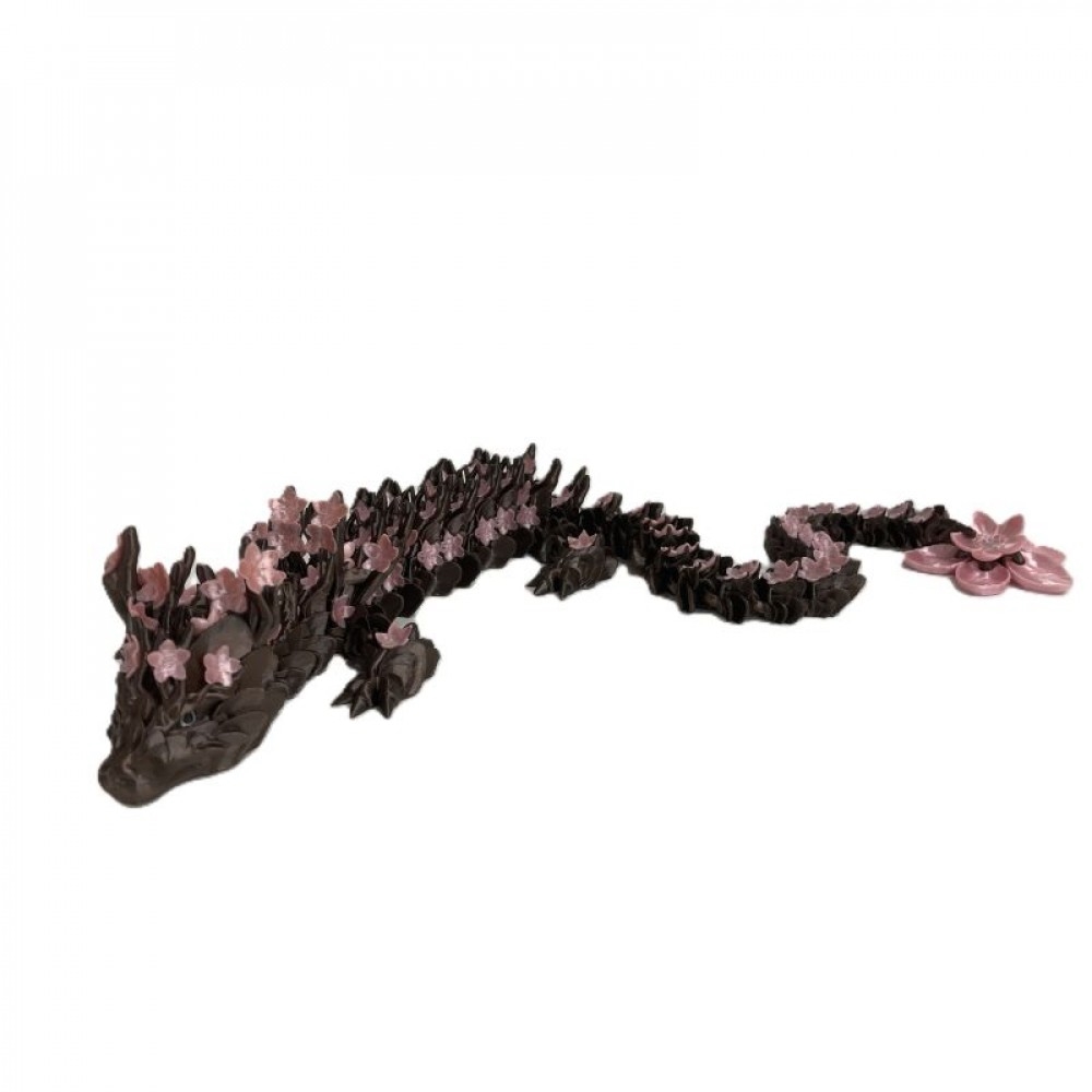 SC-105.43.1093 3D Printed Woody Cherry Blossoms Dragon Figurine