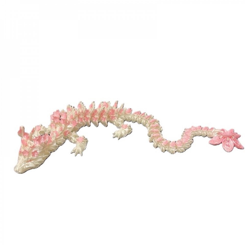 SC-105.43.1013 3D Printed Sparkly White With Cherry Blossoms Figurine