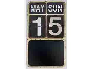 IV-S17-RL001 Perpetual Vintage Metal Chalkboard