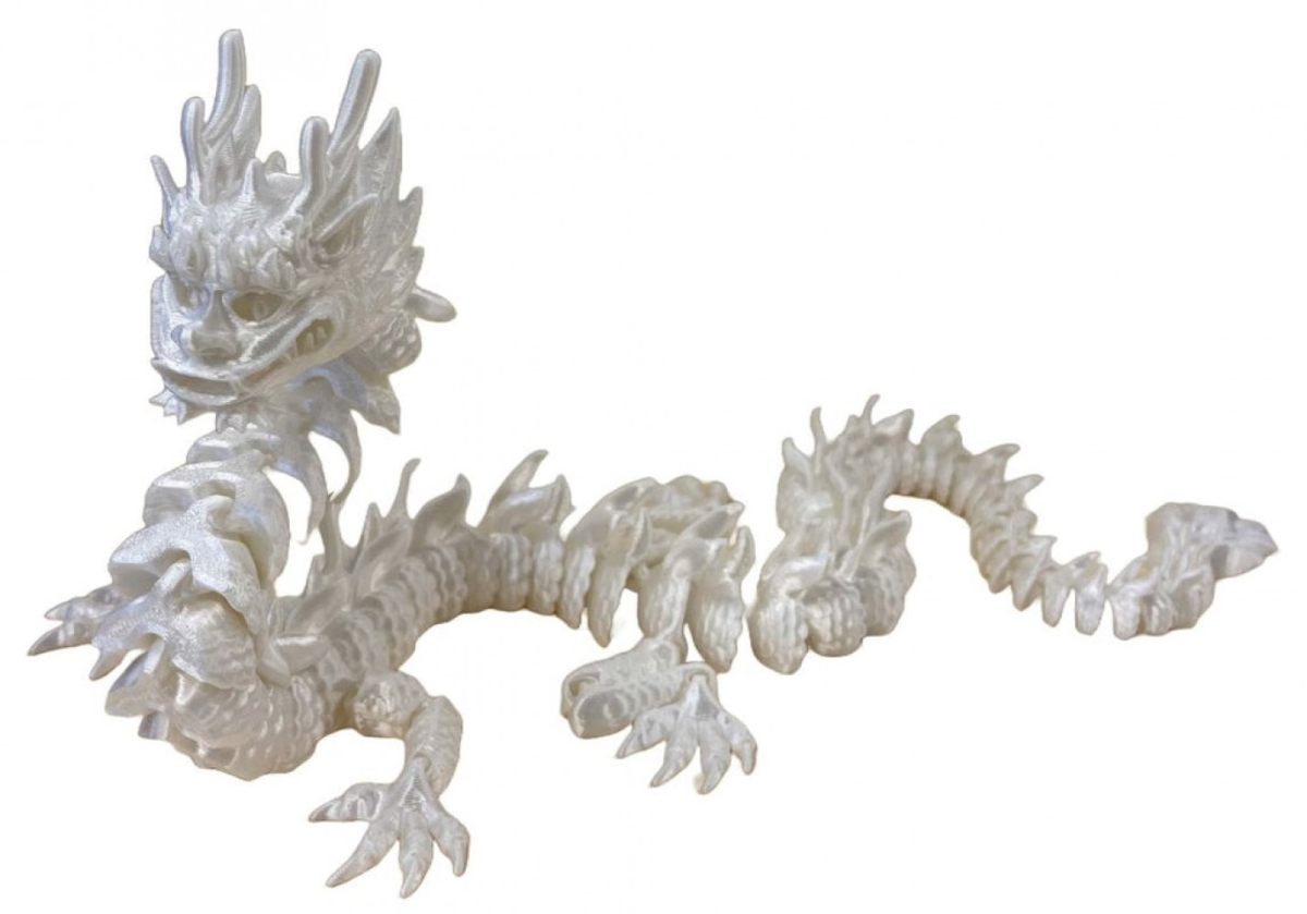 SC-105.43.727 White Imperial Dragon 3D Printed Figurine