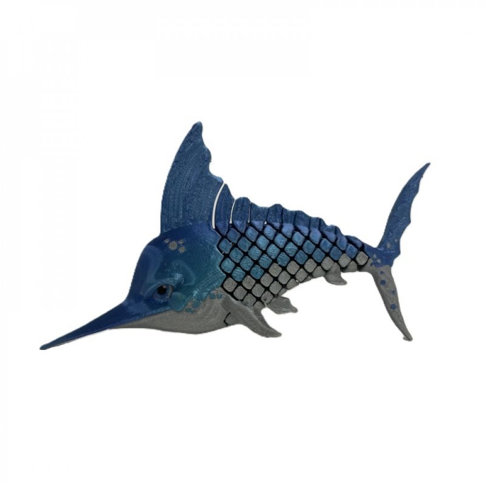 SC-105.97.1048 Blue And Gray 3D Printed Marlin Figurine