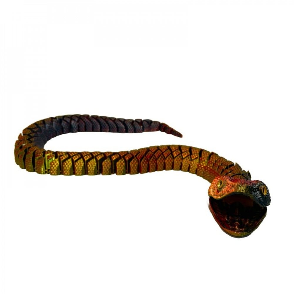 SC-105.70.852 3D Printed Golden Black Bush Viper Figurine