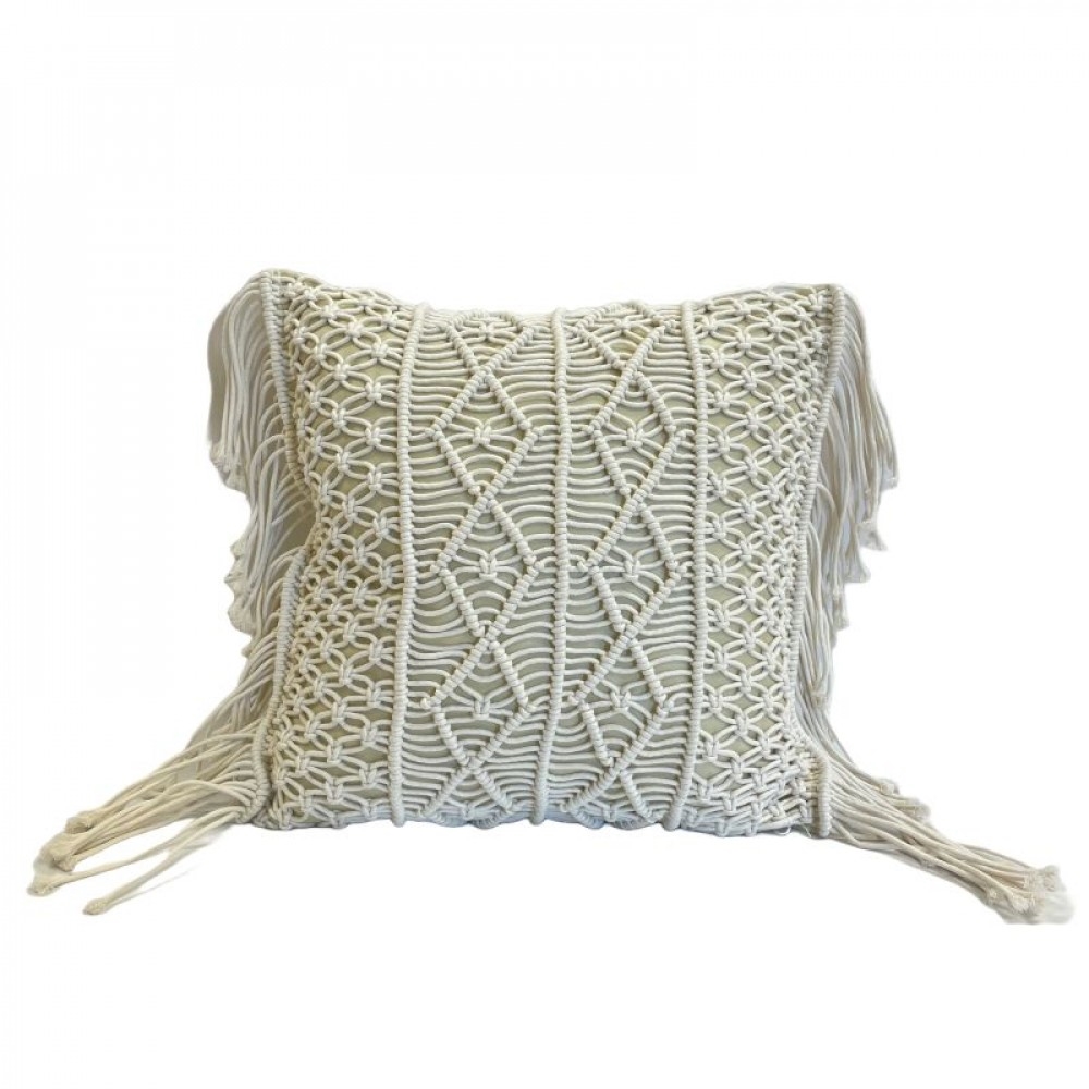 SC-106.58.454 Macrame Cover With Fringes Pillow