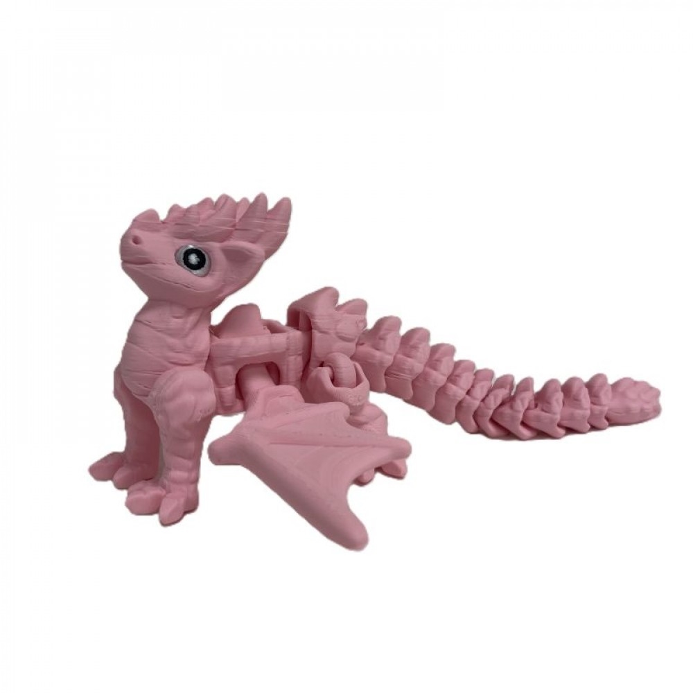 SC-105.75.738 3D Printed Pink Flexi Dragon Legend Figurine