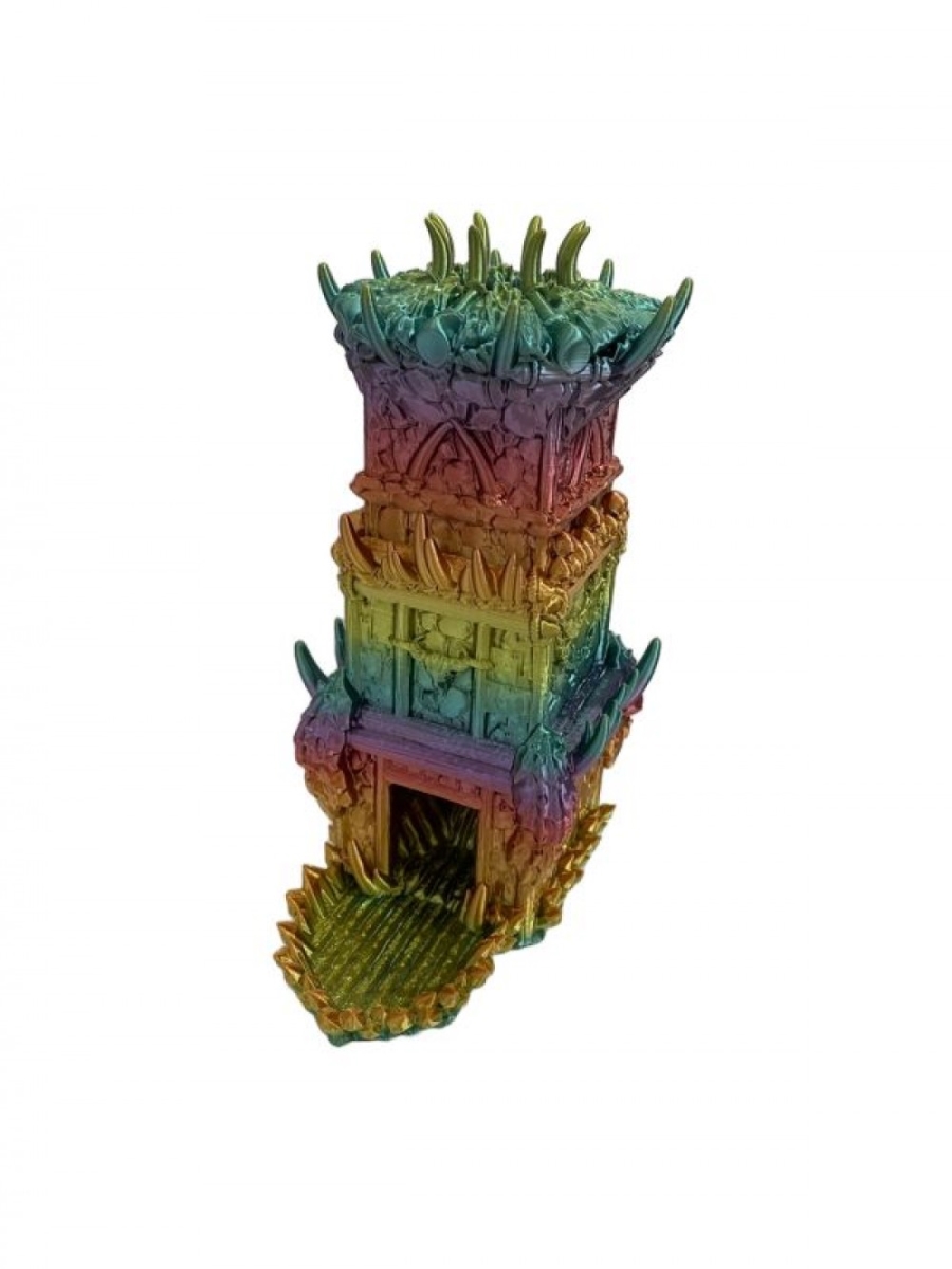 SC-105.67.584 Rainbow Color Orc Dice Tower 3D Printed Figurine