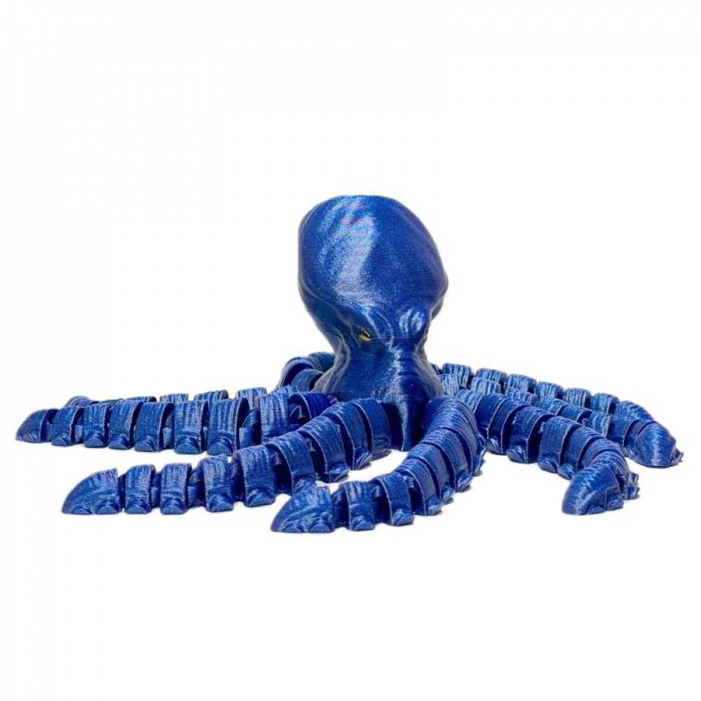 SC-105.85.847 3D Printed Sparkly Blue Octopus Figurine