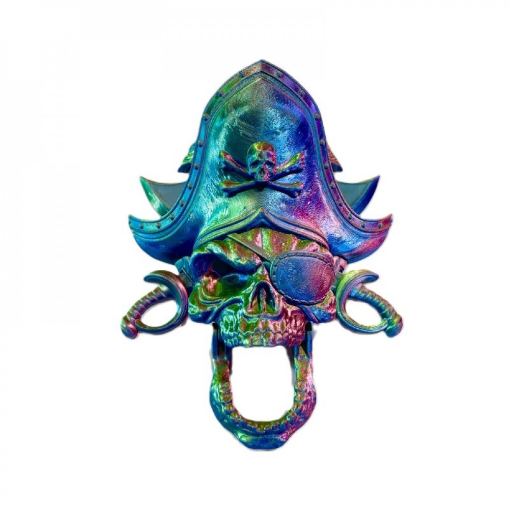 SC-105.79.937 3D Printed Multi Color Pirate Skull Door Knocker