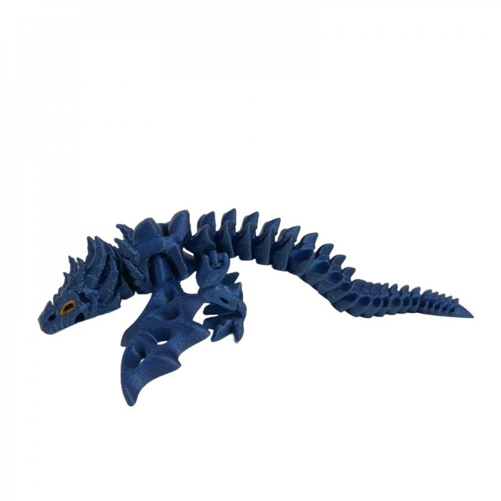 SC-105.75.744 3D Printed Sparkly Blue Zombie Dragon Figurine