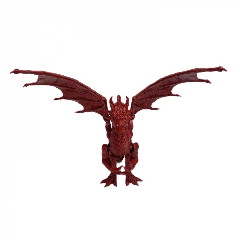 SC-105.43.1133 3D Printed Winged Sparkly Red Dragon Figurine