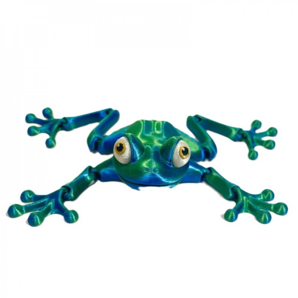 SC-105.71.928 3D Printed Bluish Green Frog Figurine