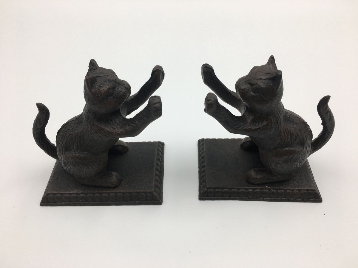 IV-W14-CM015 Antique Style Cat Bookends
