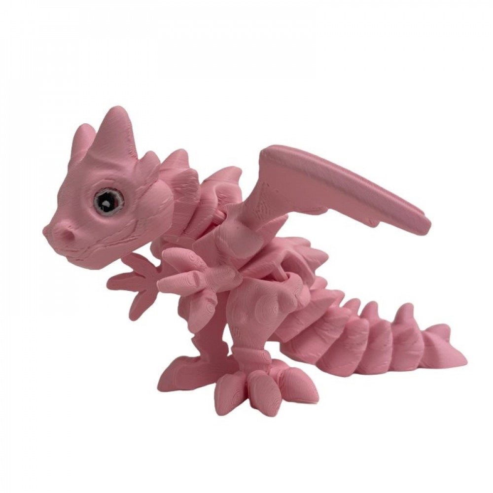 SC-105.75.759 3D Printed Winged Pink Dragon Figurine