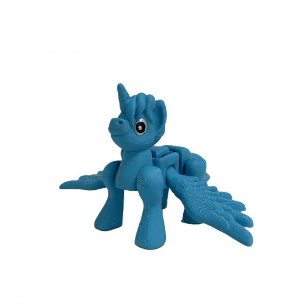 SC-105.75.739 3D Printed Flying Blue Unicorn Figurine