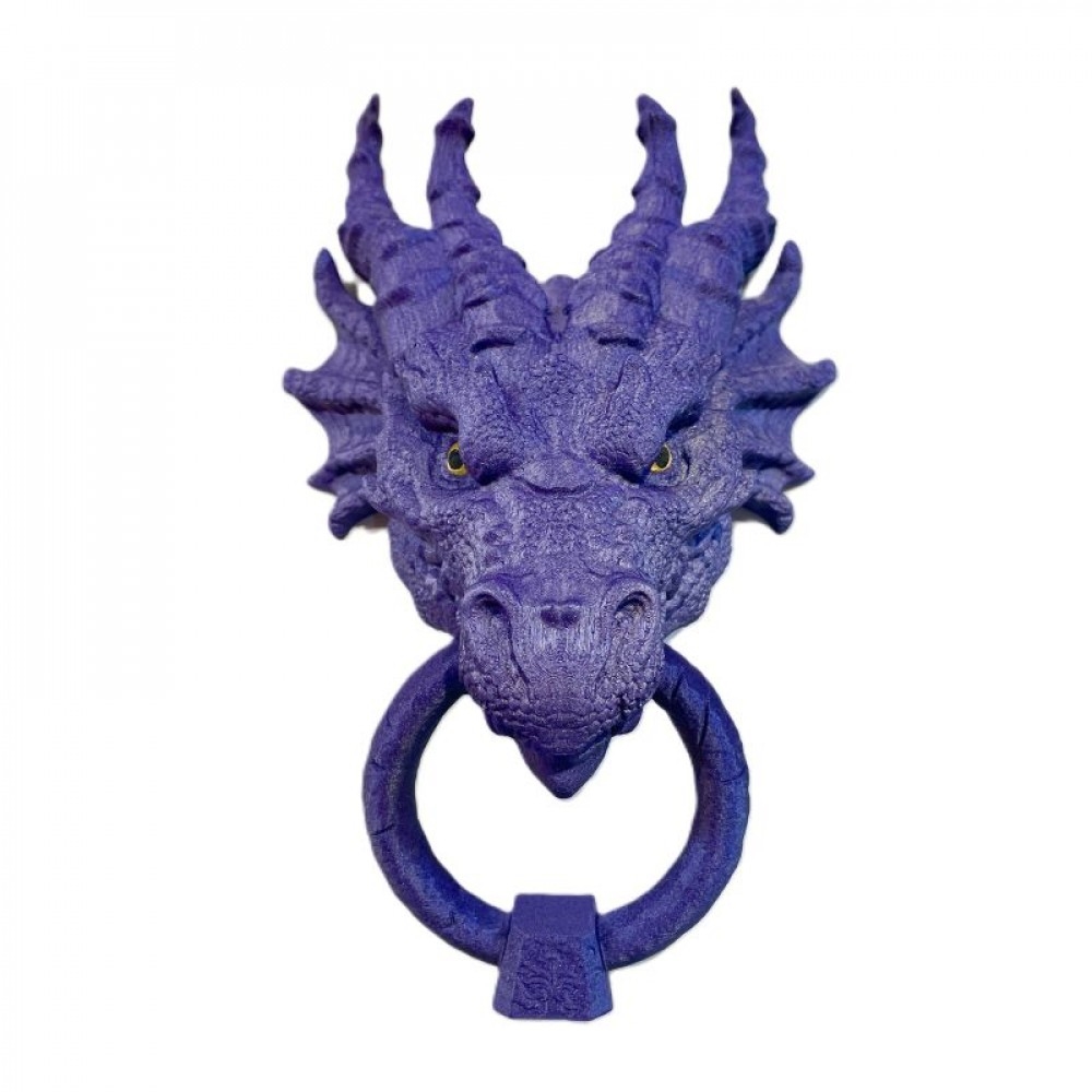 SC-105.79.941 3D Printed Purple Drago Head Door Knocker