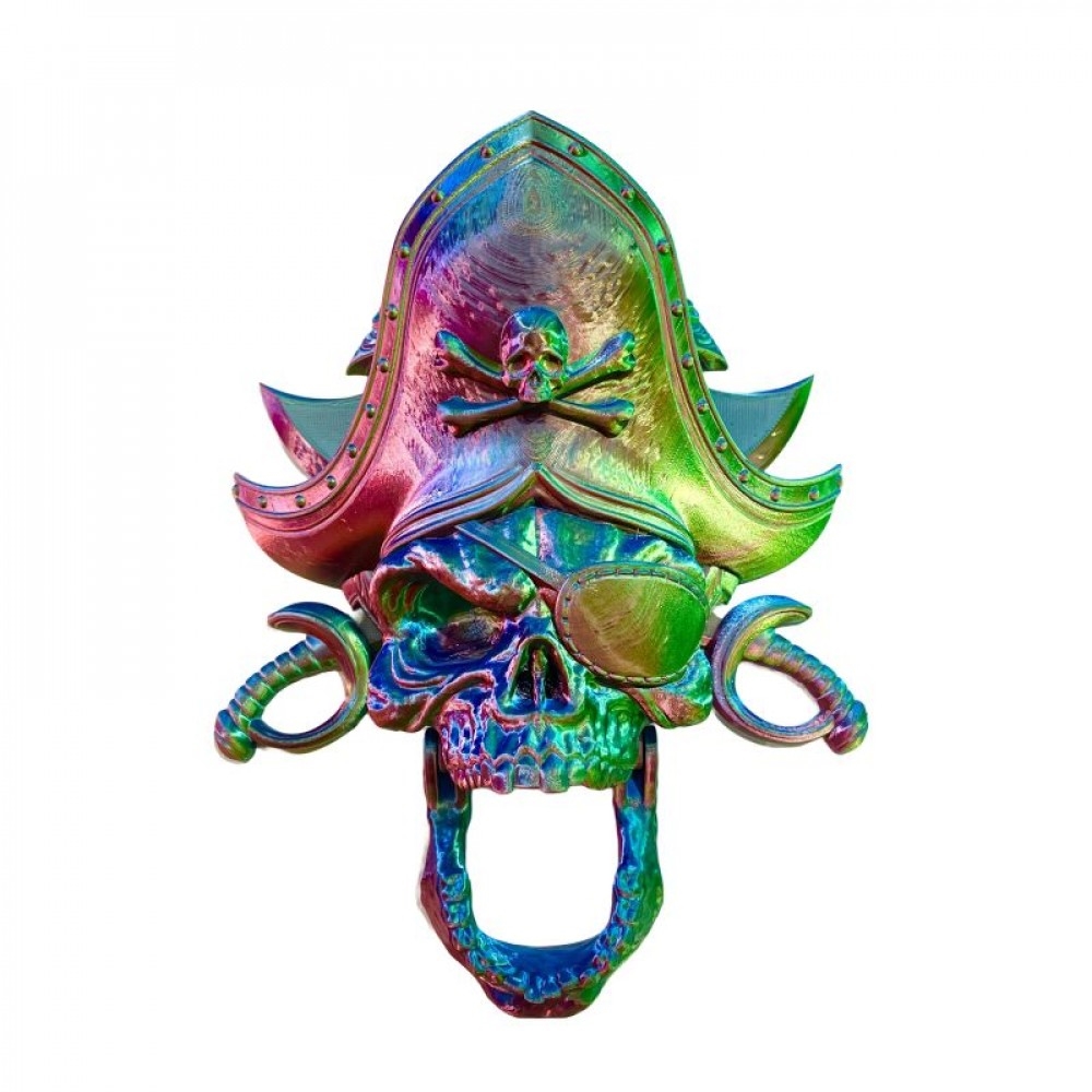 SC-105.79.933 Multi Color Pirate Skull 3D Printed Door Knocker