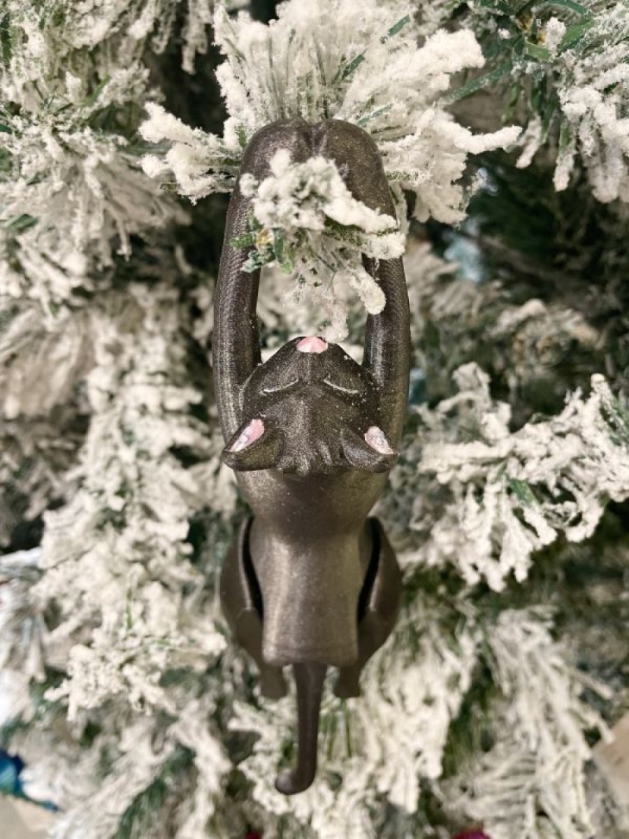 SC-105.82.827 3D Printed Black Cat Hanging Ornament