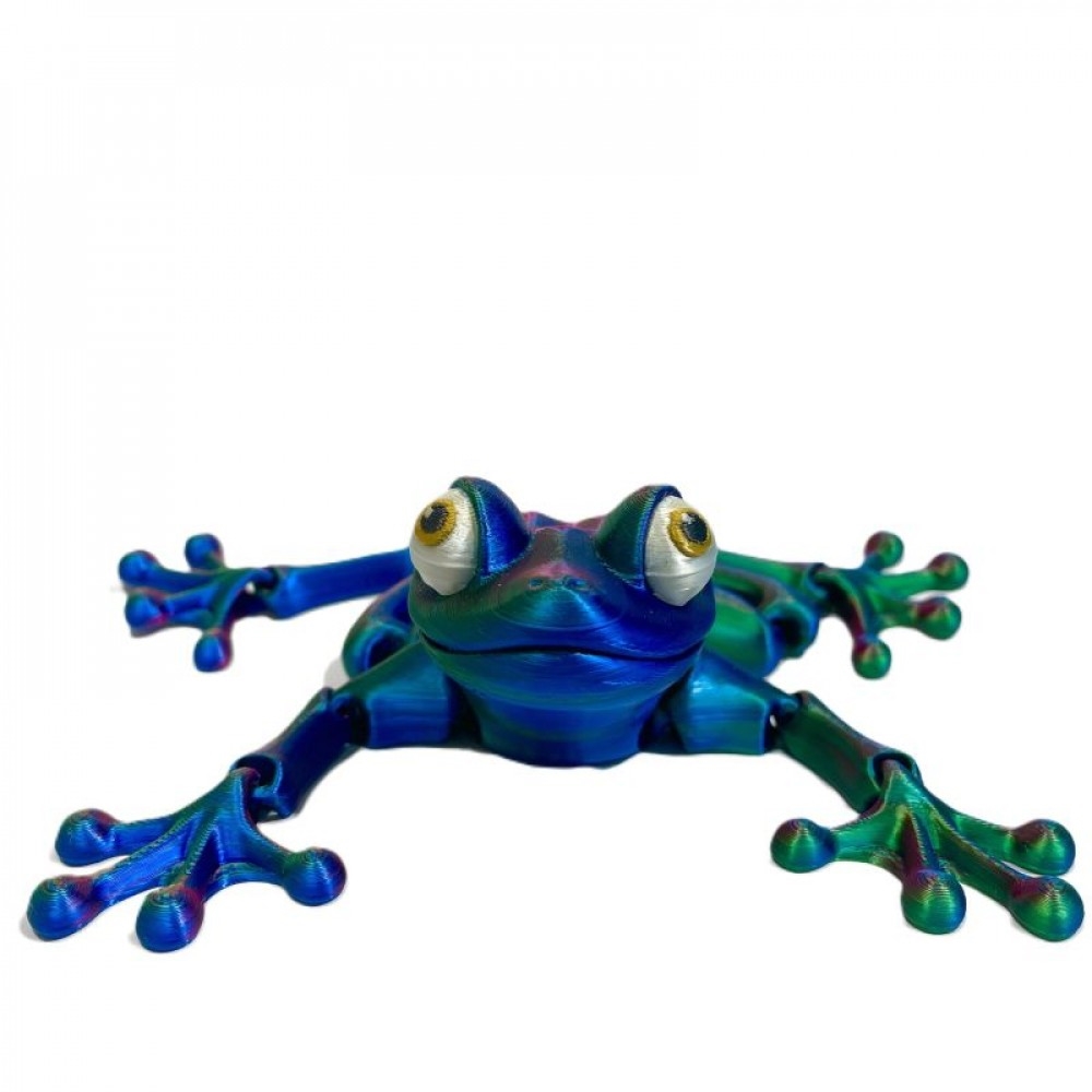 SC-105.71.929 3D Printed Blue And Green Frog Figurine