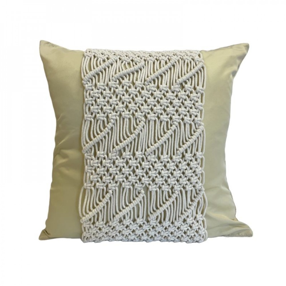 SC-106.58.457 Beige With Macrame Centre Pillow