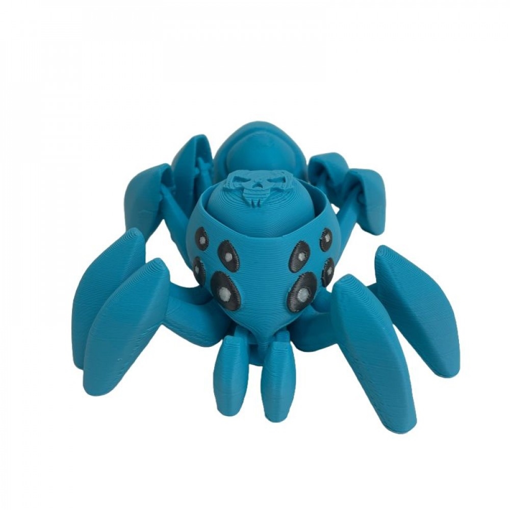 SC-105.75.750 3D Printed Blue Danger Spider Figurine