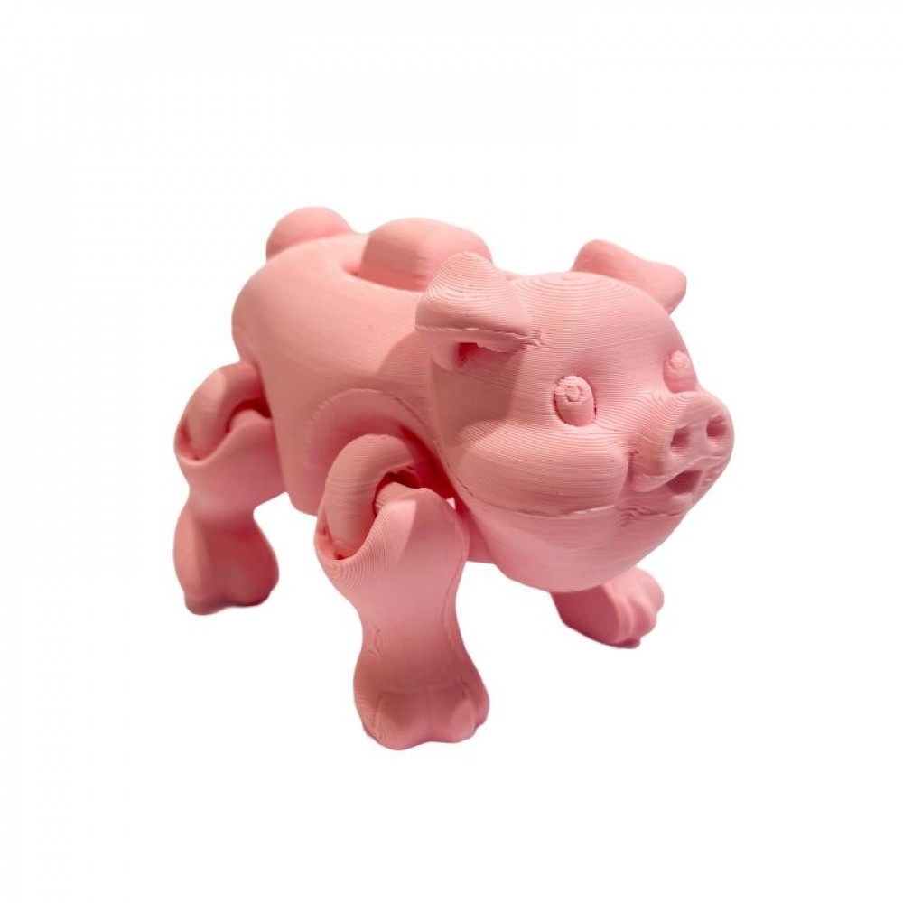 SC-105.75.765 3D Printed Running Pink Pig Figurine