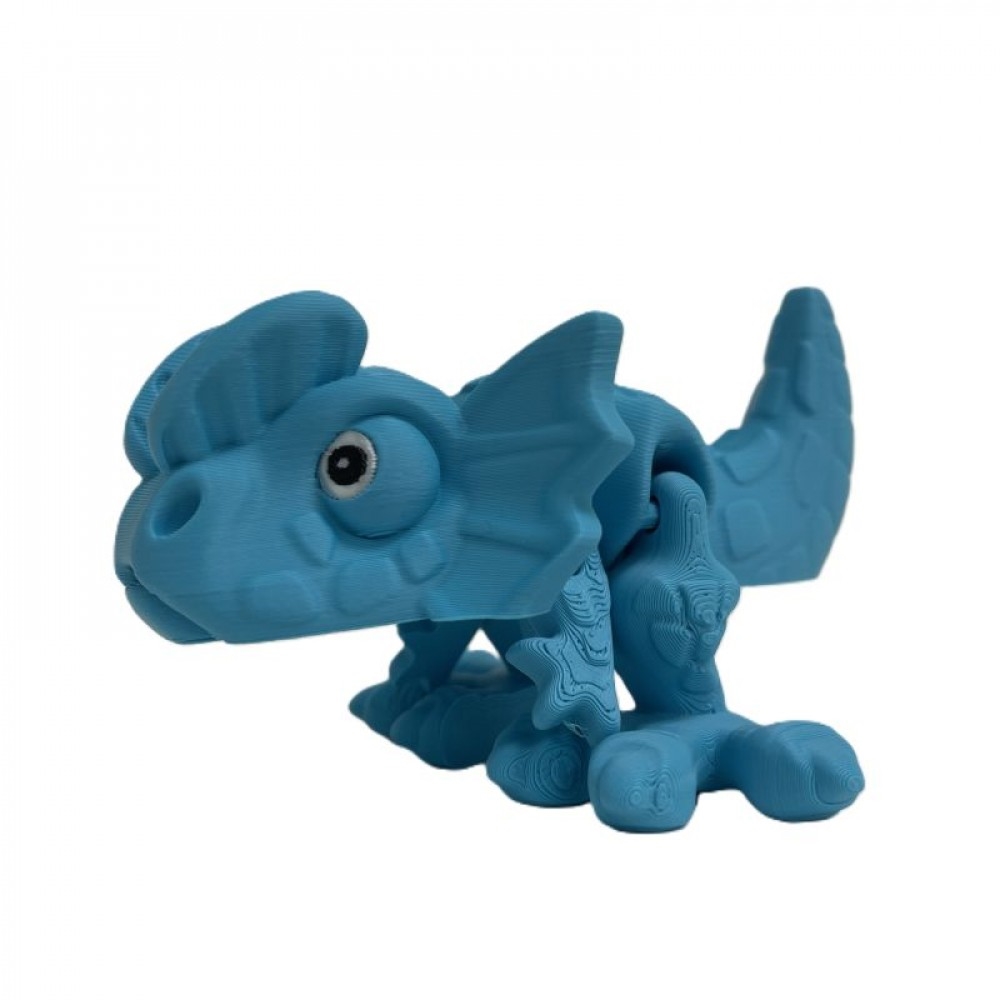 SC-105.75.732 3D Printed Blue Dilophosaurus Flexi Dinosaur Figurine