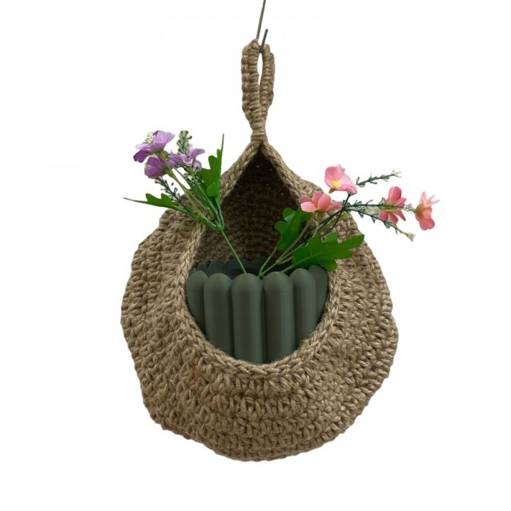 SC-106.60.461 Round Beige Macrame Hanging Wall Decor