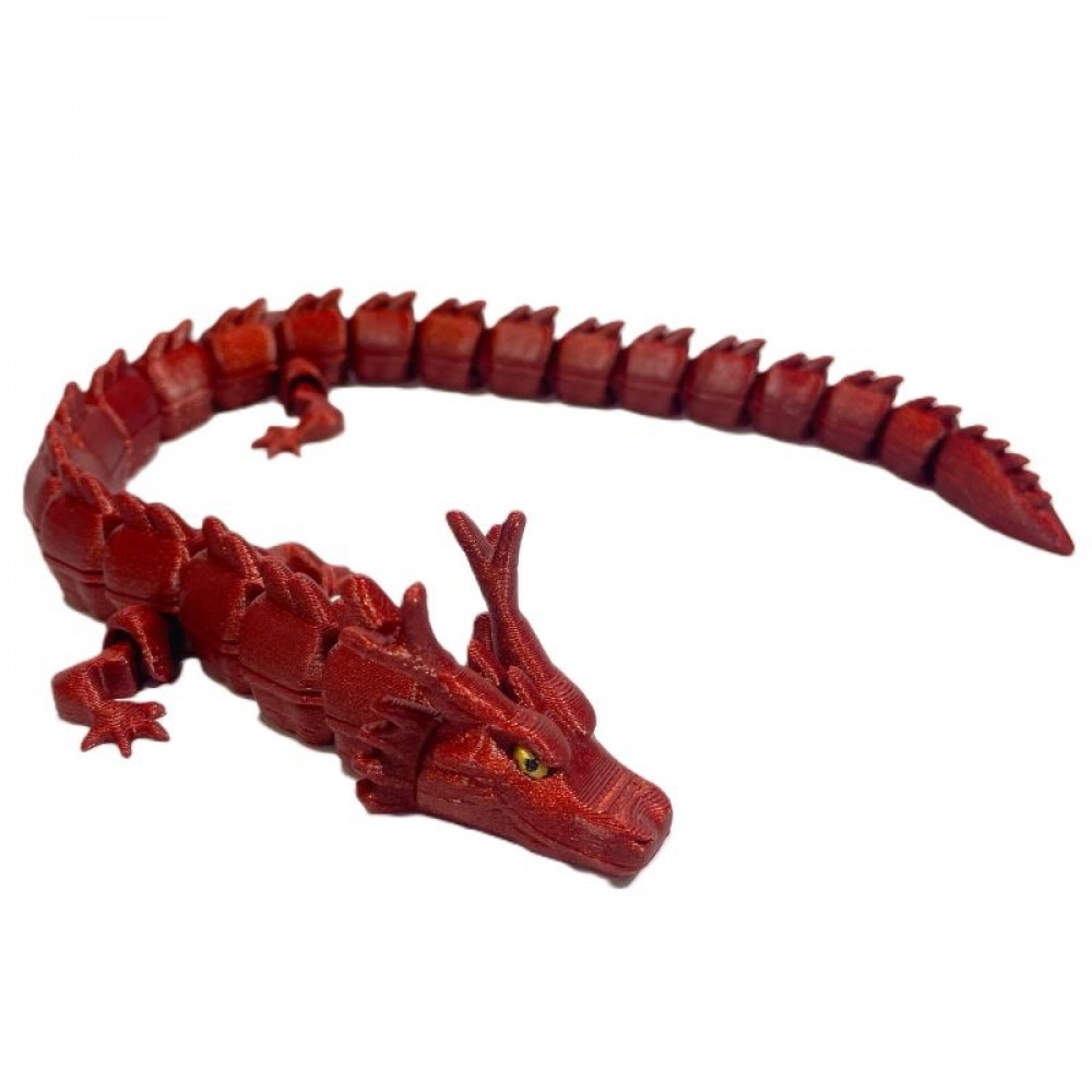 SC-105.75.755 3D Printed Sparkly Red Dragon Figurine