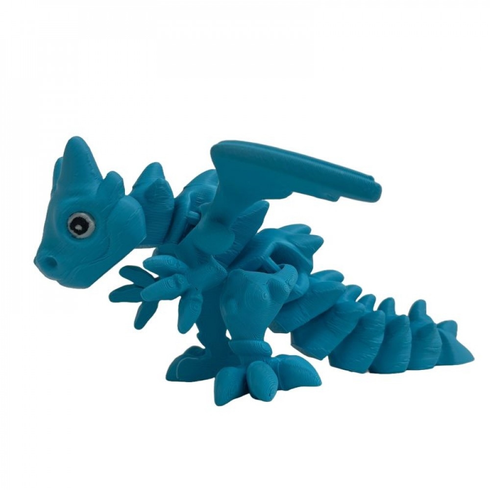 SC-105.75.758 3D Printed Winged Turquoise Dragon Figurine