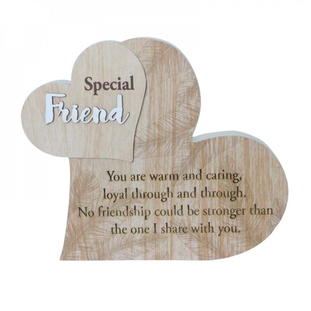 SC-WS608 Special Friend- Heart Shape With Saying Block Sign