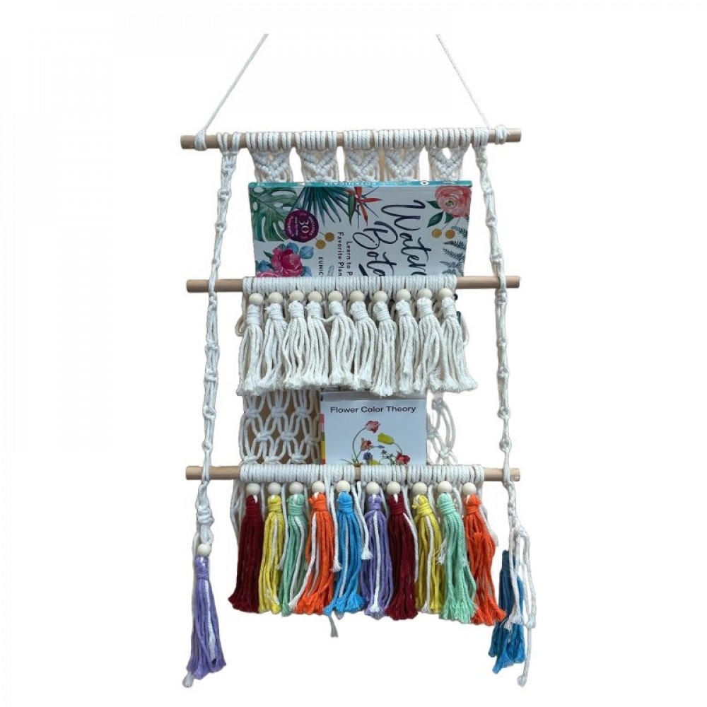 Macrame Hanging Stand - Multi - 3 Slots - Elegant Display Solution