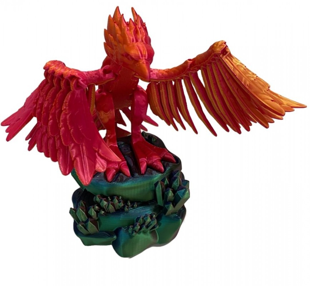 SC-105.69.595 3D Printed Phoenix On A Fire Stand Figurine