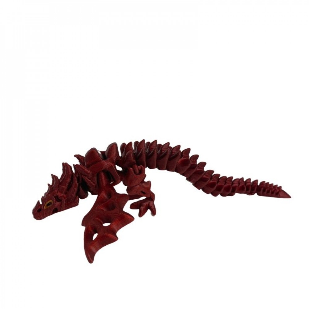 SC-105.75.743 3D Printed Sparkly Red Zombie Dragon Figurine
