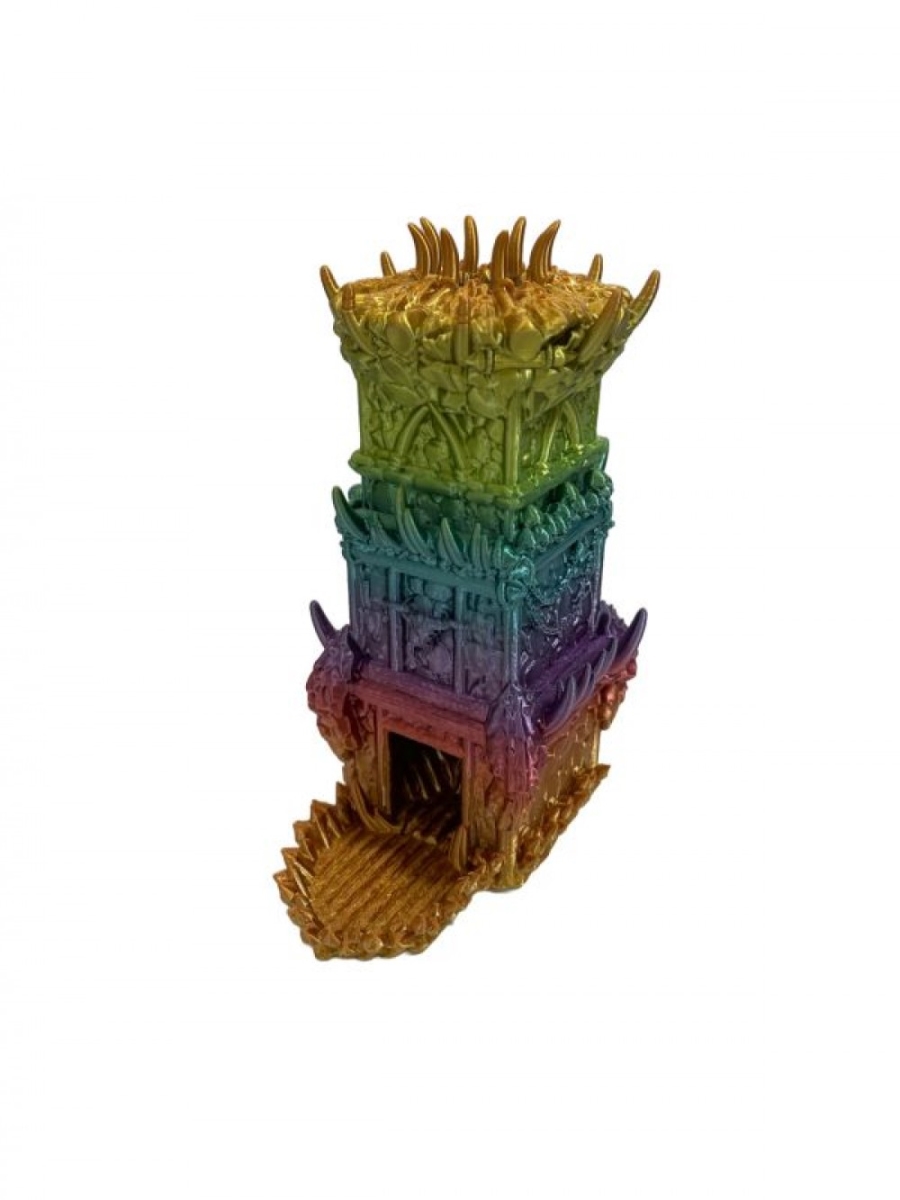 SC-105.67.583 3D Printed Multi Color Orc Dice Tower Figurine