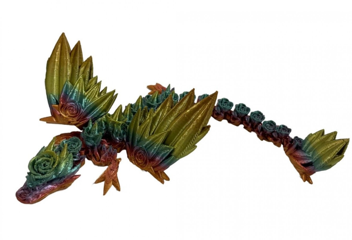 SC-105.43.673 3D Printed Rose Wings Dragon Figurine