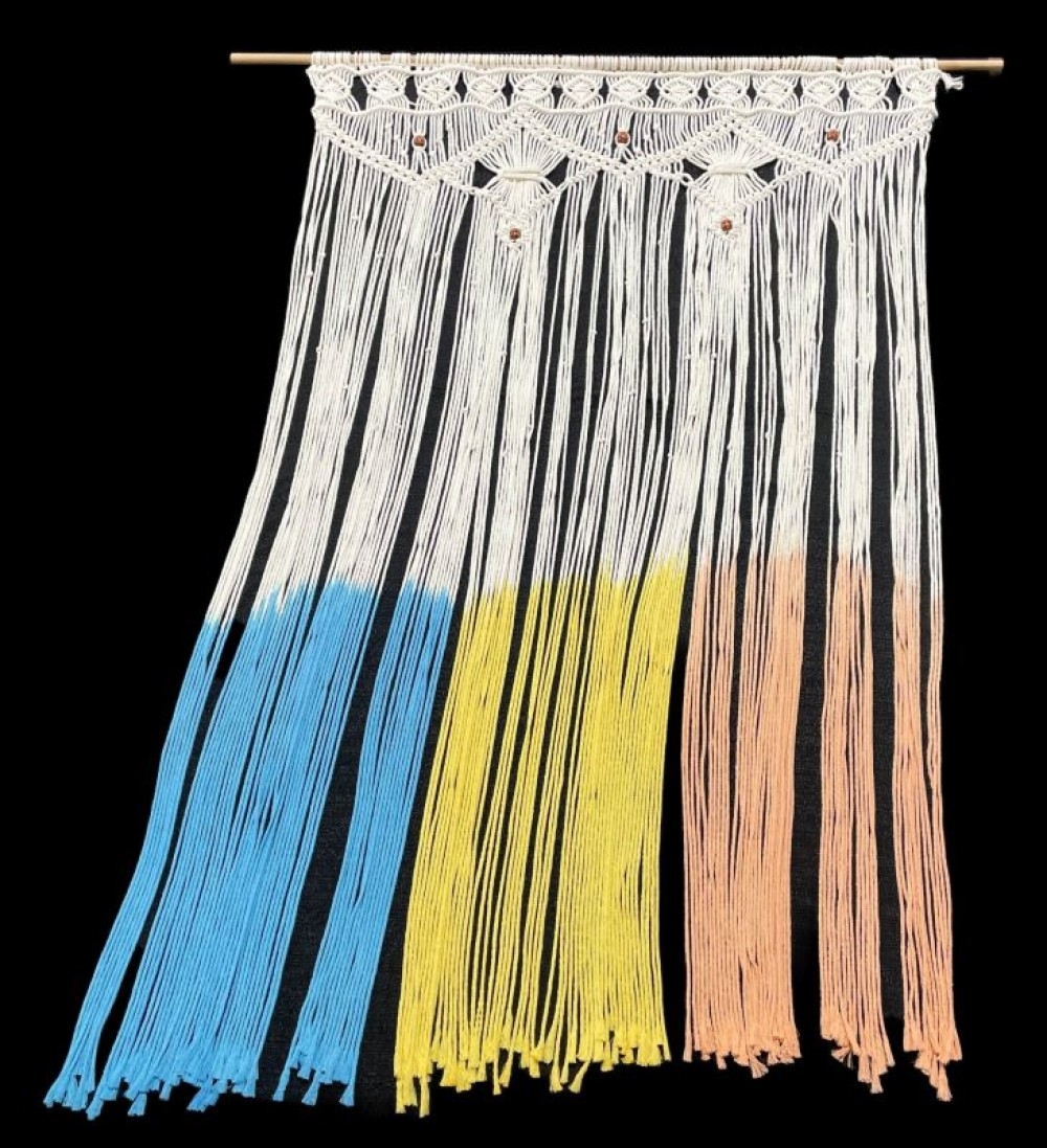 SC-106.52.435 Multi Color Stringed Macrame Wall Decor