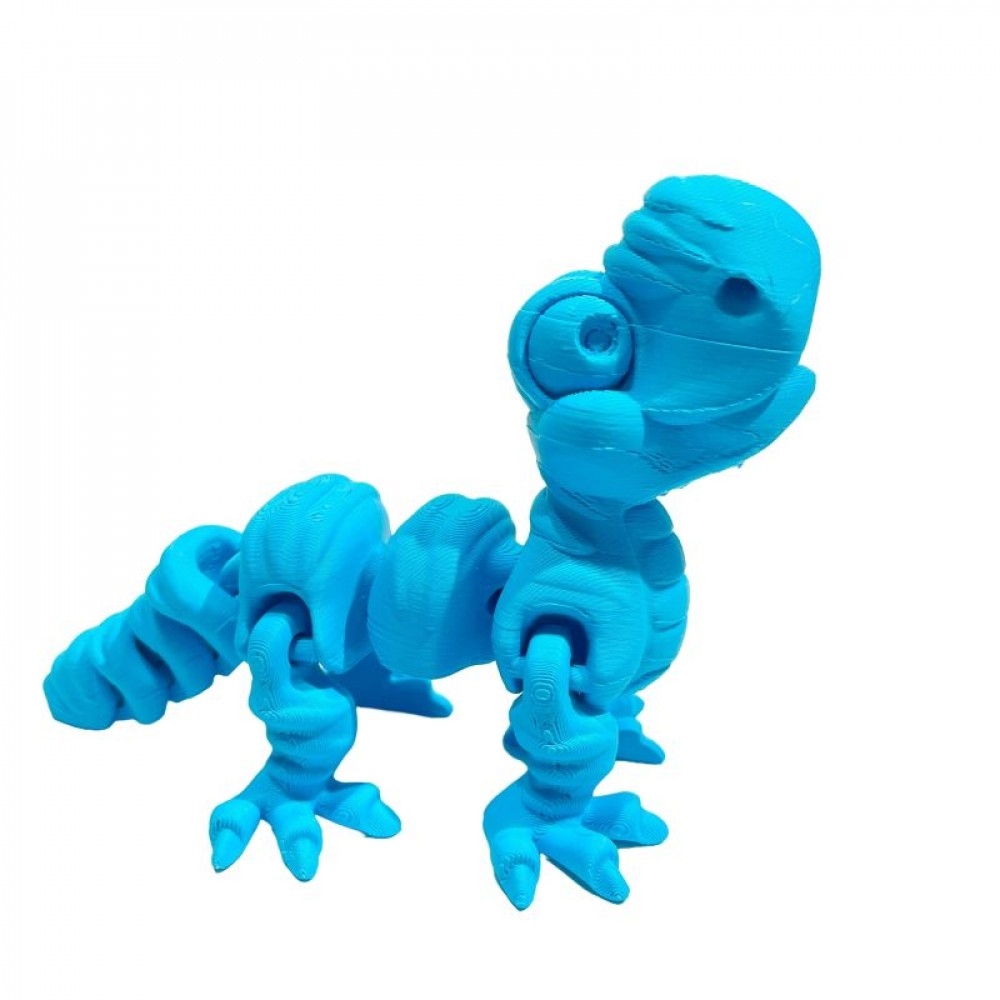 SC-105.75.760 3D Printed Happy Blue Dinosaur Figurine