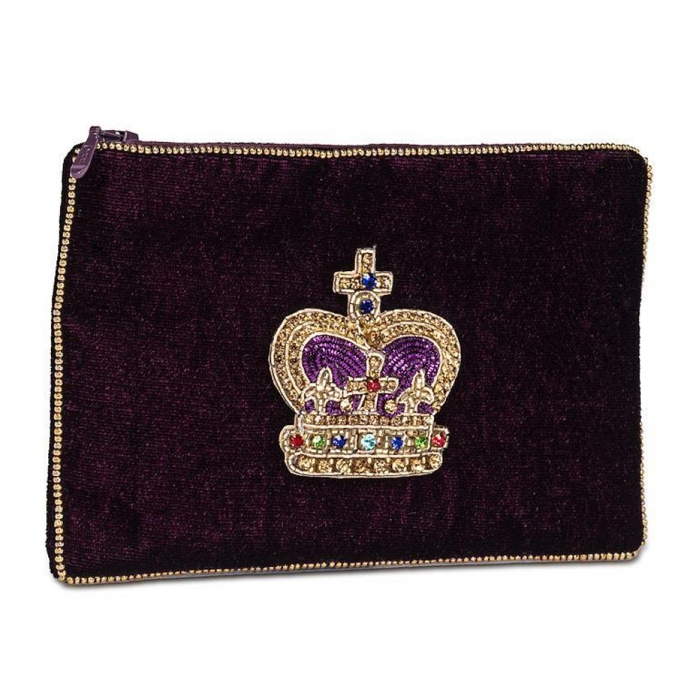 Picture of MDR Trading Inc. AB-90-ROYALE-01-CROWN Black Velvet With 3D Beaded Crown Pouch