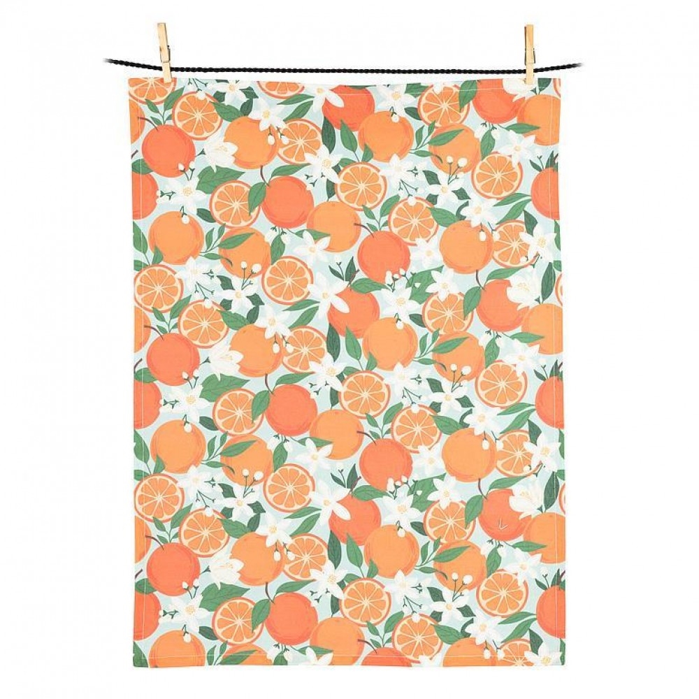 Picture of MDR Trading Inc. AB-56-KT-TL-01 Oranges & Blossoms Kitchen Tea Towel
