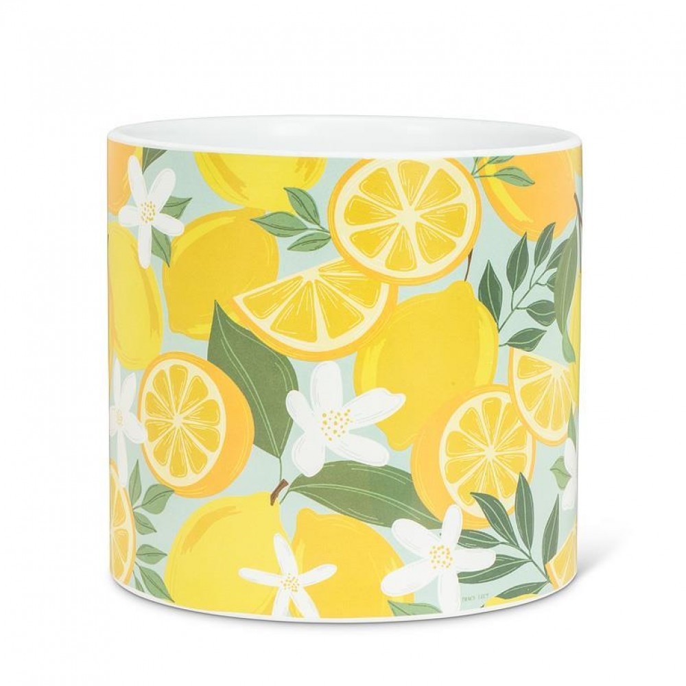 AB-27-PL-TL-02-LG Lemons & Blossoms Print Planter