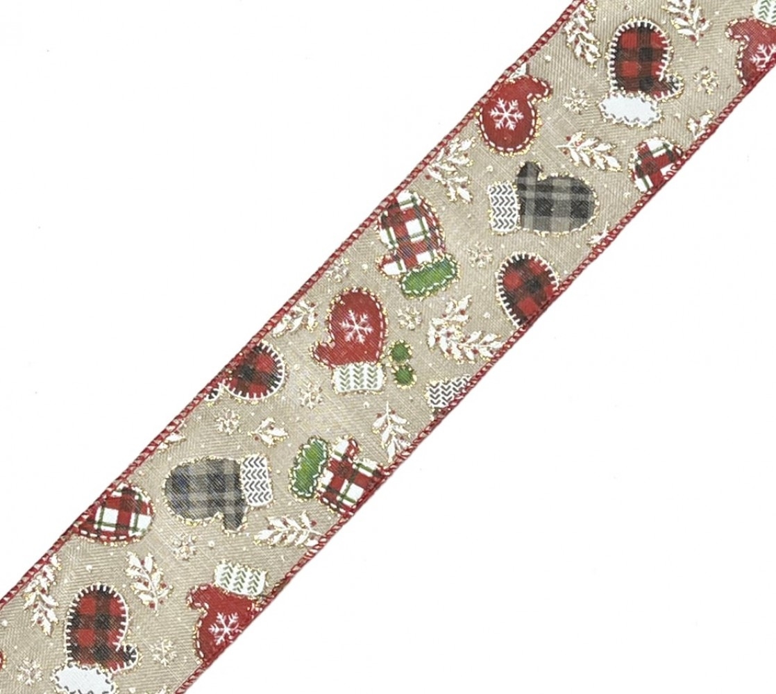 Picture of MDR Trading Inc. VL-R-A2917 2.5&apos; X 10 Yds Mittens And Snowy Branches Ribbon