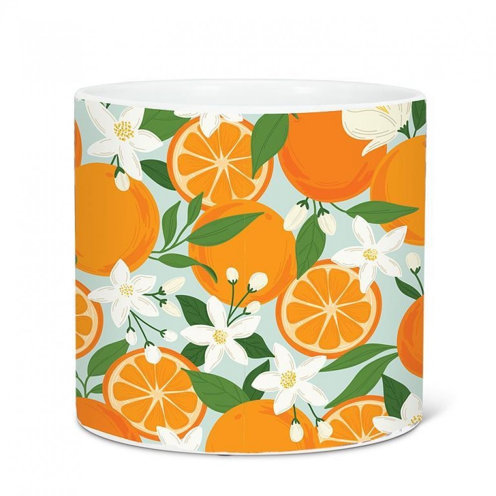AB-27-PL-TL-01-LG Oranges & Blossoms Print Planter