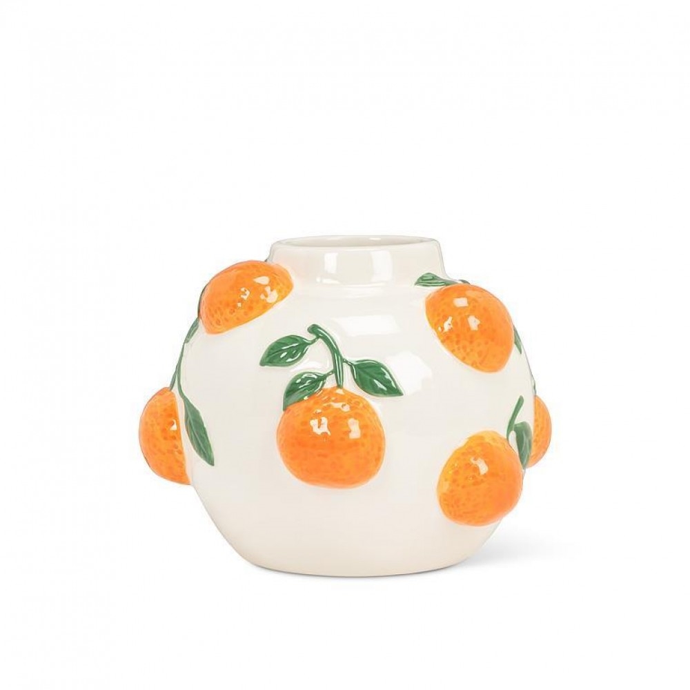 AB-27-FRUITY-03-SM Small Round With Oranges Vase