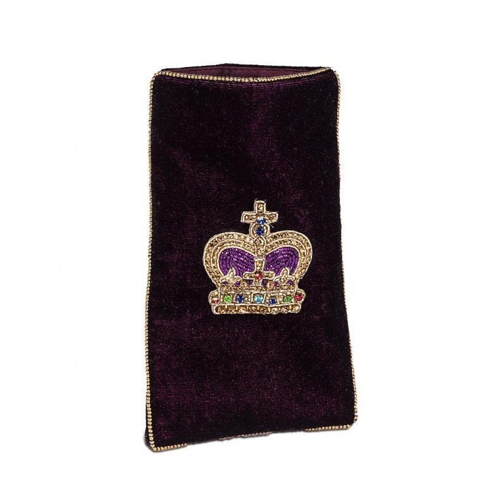Picture of MDR Trading Inc. AB-90-ROYALE-03-CROWN Velvet With 3D Beaded Crown Eye Glass Pouch