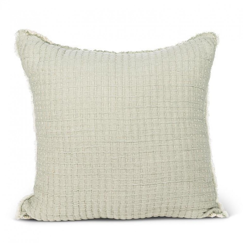 AB-95-KANTHA-2020-GRN Overstitch Sage Green Square Pillow