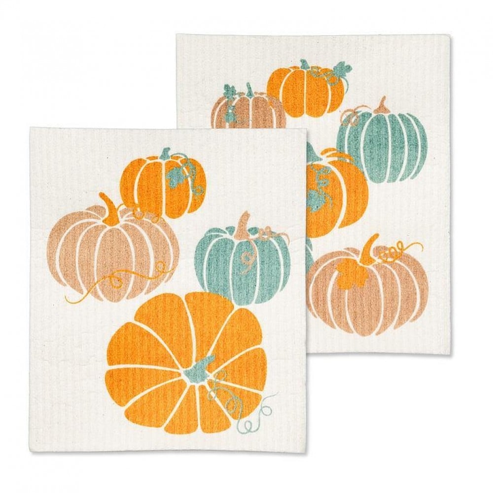 Picture of MDR Trading Inc. AB-84-ASD-AB-212 Set Of 2 Pastel Pumpkins Dishcloths