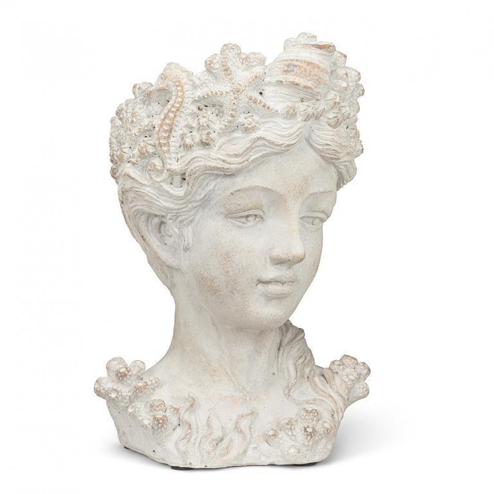 Small Woman With Shells Planter