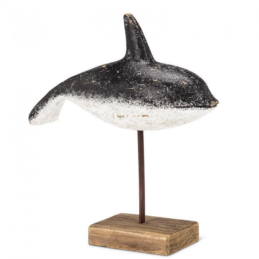 Black And White Orca On A Stand Figurine
