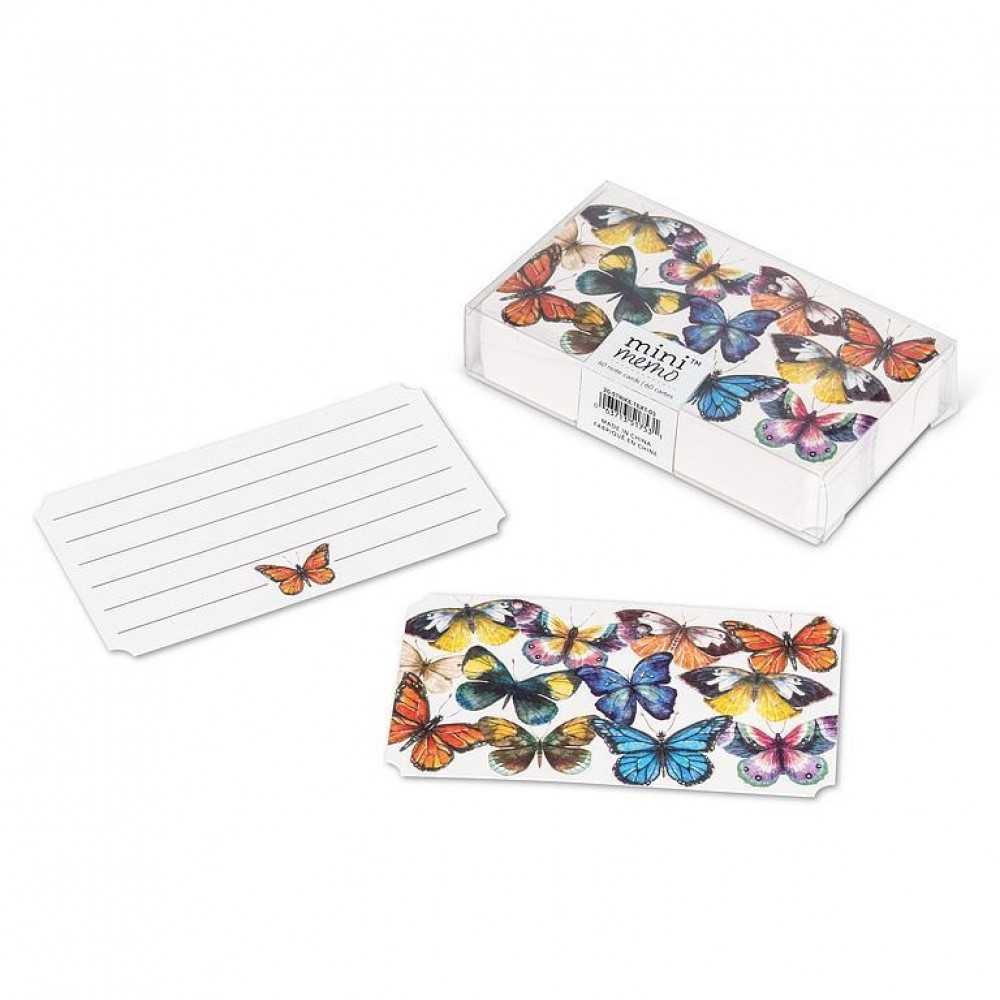 AB-27-MM-BFLY Set Of 50 Butterflies Mini Note Paper