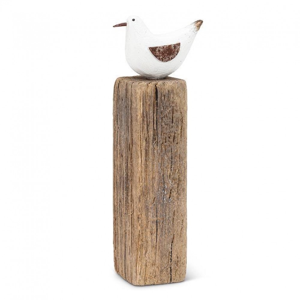 AB-27-SHORELINE-187_Q01 Medium Sea Bird On Post Figurine
